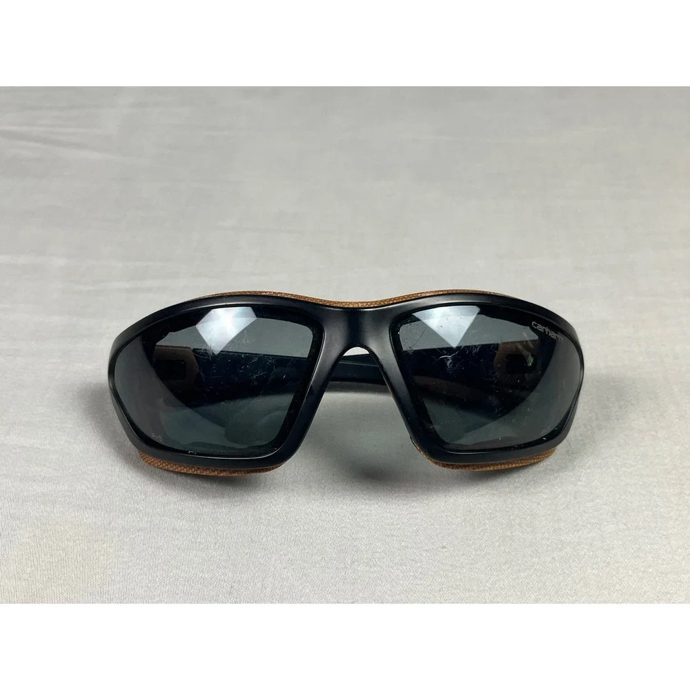 Carhartt Mens Black Brown Wrap Around Safety Sunglasses Foam Padded Anti Fog